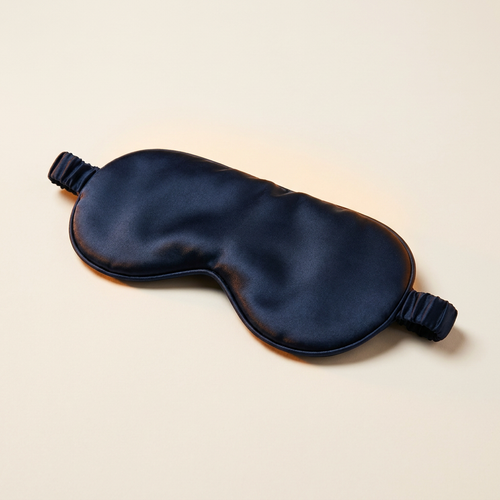 Stillwake navy silk sleep mask